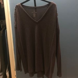 Soft and Sexy Plum Long Sleeve Sweatshirt